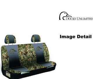 Ducks Unlimited Camo Max 4 Car Truck SUV Universal fit Rear Bench Seat Cover with Head Rest Covers Automotive
