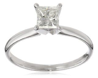 IGI Certified 14k Gold Princess Cut Diamond Engagement Ring (1.0 cttw, H I Color, SI1 SI2 Clarity) Jewelry