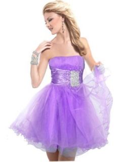 Faironly Lilac Above Knee Mini Short Prom Gown Cocktail Party Dress Clothing