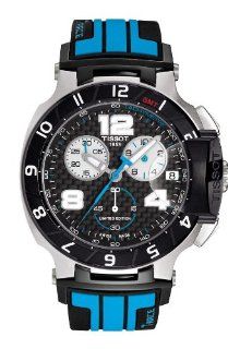 Tissot T Race MotoGPChronograph Black Dial Black and Blue Silicone Mens Watch T0484172720700 Tissot Watches