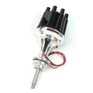 Pertronix D142800 Flame Thrower Plug and Play Non Vacuum Advance Black Cap Billet Electronic Distributor with Ignitor II Technology for Chrysler/Dodge/Plymouth 383 400 Automotive