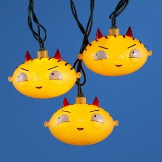 Set of 120 Family Guy Devil Horned Stewie Head Christmas Lights   Green Wire   String Lights