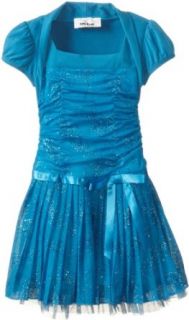 Amy Byer Girls 2 6X Glitter Pleat Dress With Shrug Clothing