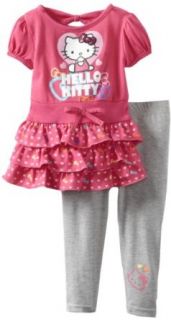 Hello Kitty Baby girls Infant Bow Design Short Sleeve Top, Fuchsia Purple, 24 Months Clothing