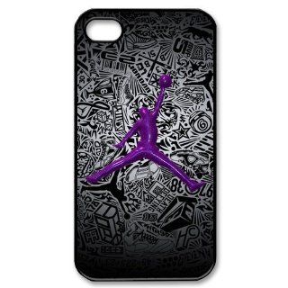Custom NBA superstar Michael Jordan logo black plastic Case for iphone 4 4s at luckeverything store  Players & Accessories