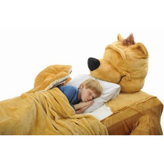 Incredibeds Fuzzy Brown Bear Twin Bed Cover