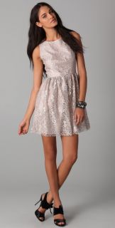 Shoshanna Metallic Lace Dress