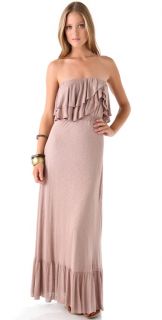 Tbags Los Angeles Ruffle Strapless Maxi Dress