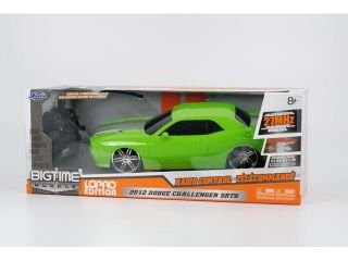 Jada R/C Bigtime Muscle Series: 11" 2012 Dodge Challenger SRT8 (Green/Silver), Full Function!