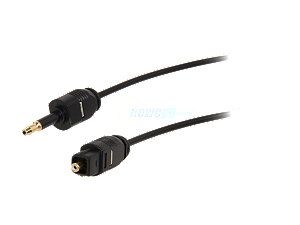 StarTech Model THINTOSMIN6 6 feet Toslink to Mini Digital Optical SPDIF Audio Cable M M