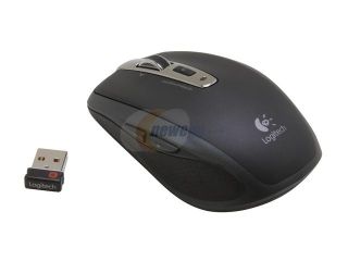 Logitech  Black  5  Buttons Tilt Wheel  USB  RF Wireless  Laser  Anywhere  Mouse MX