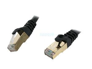 Rosewill RCW 1 CAT7 BK 1 ft. Cat 7 Black Color Shielded Twisted Pair (S/STP) Networking Cable
