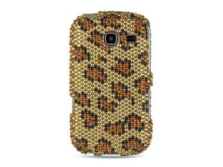 Samsung Freeform III/Samsung Comment R380 Gold Leopard Design Full Diamond Case