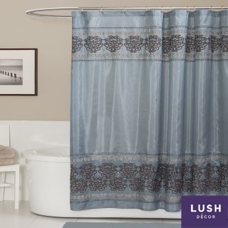 Lush Decor Royal Dynasty Blue/ Brown Shower Curtain (Blue/ brownMaterials PolyesterDimensions 72 inches wide x 72 inches longCare instructions Dry cleanThe digital images we display have the most accurate color possible. However, due to differences in 
