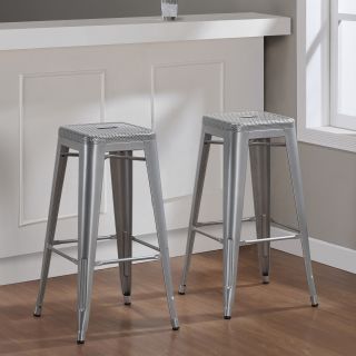 Tabouret 30 inch Perforated Steel Barstools (set Of 2)