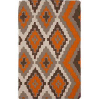 Beth Lacefield Hand woven Adelard Flatweave Reversible Pumpkin Wool Rug (33 X 53)