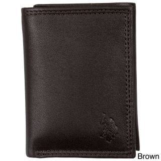 U.s. Polo Association Mens Genuine Leather Tri fold Wallet