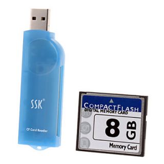 8G Ultra Digital CompactFlash Card with USB 2.0 Reader
