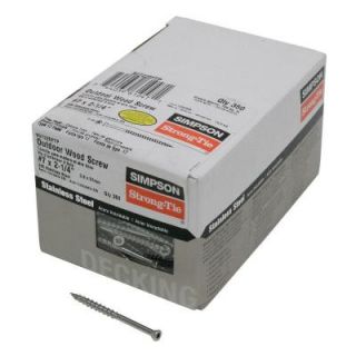 Simpson Strong Tie #7 x 2 1/4 in. 305 Stainless Steel Trim Head Decking Screw (350 Quantity) S07225FTP
