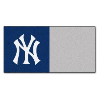 FANMATS New York Yankees 18 in. x 18 in. Carpet Tile (20 Tiles / Case) 8591