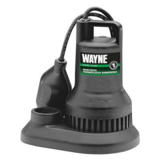 Wayne 3/10 HP Reinforced Thermoplastic Submersible Sump Pump WST30