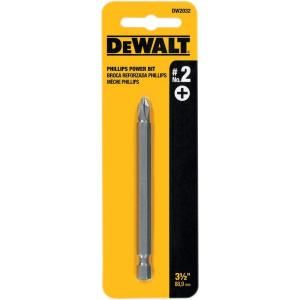 DEWALT 3 1/2 in. Tool Steel No. 2 Phillips Power Bit DW2032  Z
