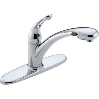 Delta Signature Single Handle Pull Out Sprayer Kitchen Faucet in Chrome 472 DST