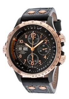 Hamilton H77676733 SD  Watches,Mens Khaki X Wind Automatic Chronograph Black Dial Black Leather, Chronograph Hamilton Automatic Watches