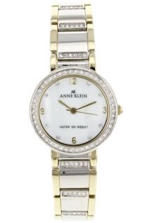 Anne Klein 10 9893MPTT  Watches,Womens White Mother of Pearl Dial Two Tone Brass, Casual Anne Klein Quartz Watches