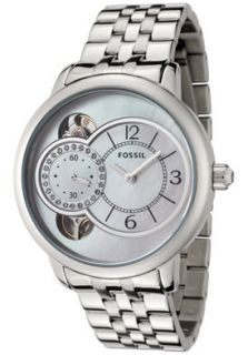 Fossil ME1093  Watches,Womens Twist Automatic White Crystal Stainless Steel, Casual Fossil Automatic Watches