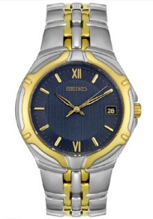 Seiko SGE514  Watches,Mens   Two Tone Blue Dial, Casual Seiko Quartz Watches