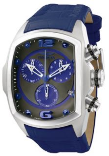Invicta 6093  Watches,Mens Lupah Revolution Chronograph Blue Leather, Chronograph Invicta Quartz Watches
