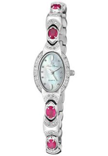 Lucien Piccard 28103RUB  Watches,Womens Ruby (2.20 ctw) & White Diamond (0.14 ctw) Stainless Steel, Luxury Lucien Piccard Quartz Watches