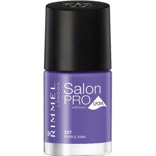 Rimmel Salon Pro Nail Polish with Lycra, 337 Purple Rain, 0.4 fl oz