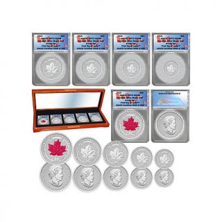 2015 RP70 ANACS Reverse Proof DCAM Silver Canada Maple Leaf 5 piece Coin Set   7695232