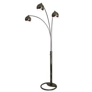 Nova Lighting 83 in Black Nickel Indoor Floor Lamp with Metal Shade
