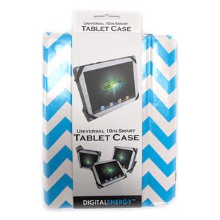 Digital Energy  10 Universal Tablet Case   White Chevron