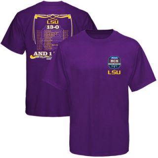 LSU Tigers 2012 BCS National Championship Game One To Go T Shirt   Purple