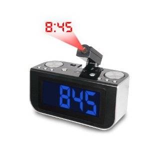   AM / FM Projection Alarm Clock Radio with Jumbo 1.8 Blue LED Display