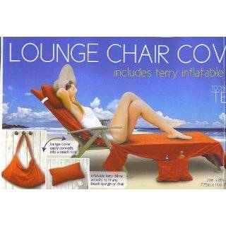 Beach Lounge Chair Cover Includes Terry Inflatable Pillow Cover 
