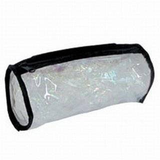    Clear Vinyl Zippered Cosmetic Bag Carry Case Travel Makeup Beauty