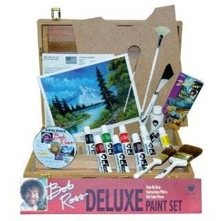 Bob Ross R6512 Deluxe Wood Box Master Paint Set With One Hour DVD