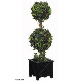 Ivy Multicolor ball Topiary, DOUBLE 39H, BLACK BASE