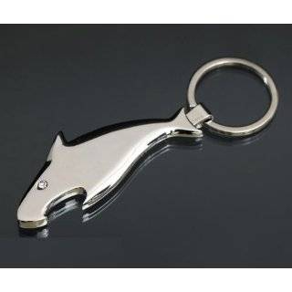  Stainless Steel Shark Bottle Opener Key Ring Sports 
