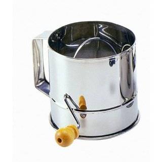 Norpro Polished 3 Cup Stainless Steel Hand Crank Sifter