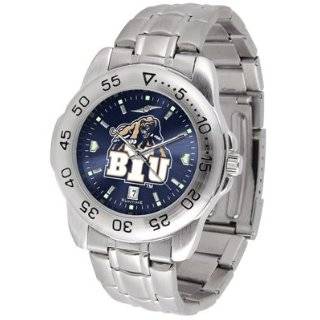 Brigham Young Cougars Sport AnoChrome Steel Band Mens Watch