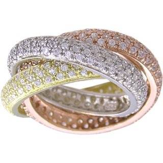  Triple Trinity Gold Ring Band Jewelry