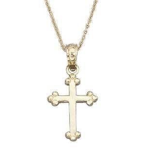  14K Yellow Gold Greek Cross Pendant DivaDiamonds Jewelry