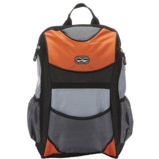Baby Essentials Nylon Baby Backpack, Orange and Grey