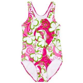 Swim n Pretty Toddler Girl Swimsuit Pink 1 Pc Butterfly 